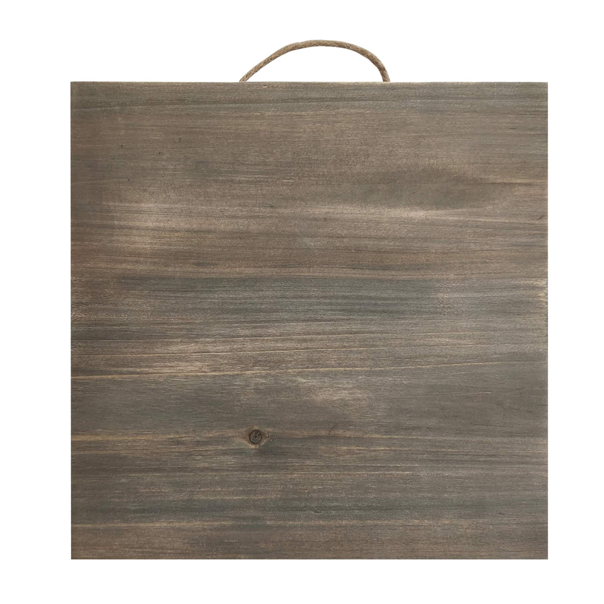 10" x 10" Graywashed Square Wood Plaques, 2ct. by Make Market®